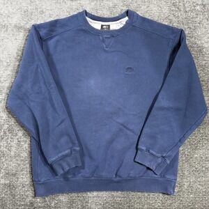 Vintage Starter Men's Sweatshirt Size Medium Blue Pullover Fleece Embroidered